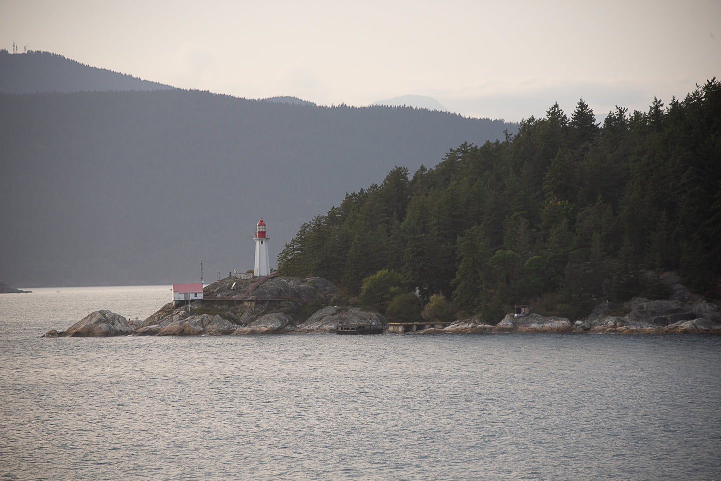 Island Lighthouse Framed Poster - Luxurious Art Print of Vancouver, CA